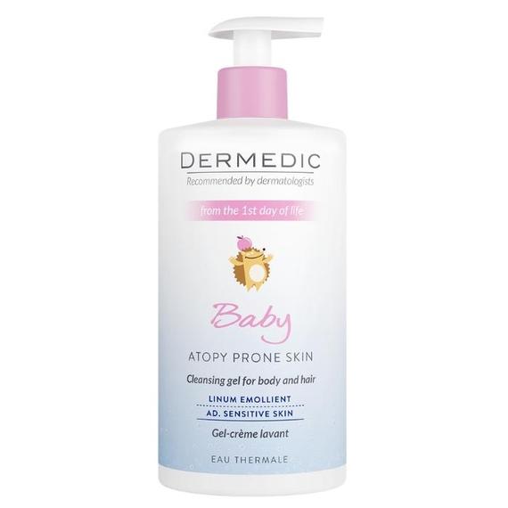 DERMEDIC Linum Emolient Baby tisztító gél 500ml