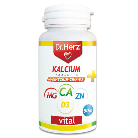 Dr. Herz Kalcium Mg Cink D vitamin tabletta 90db